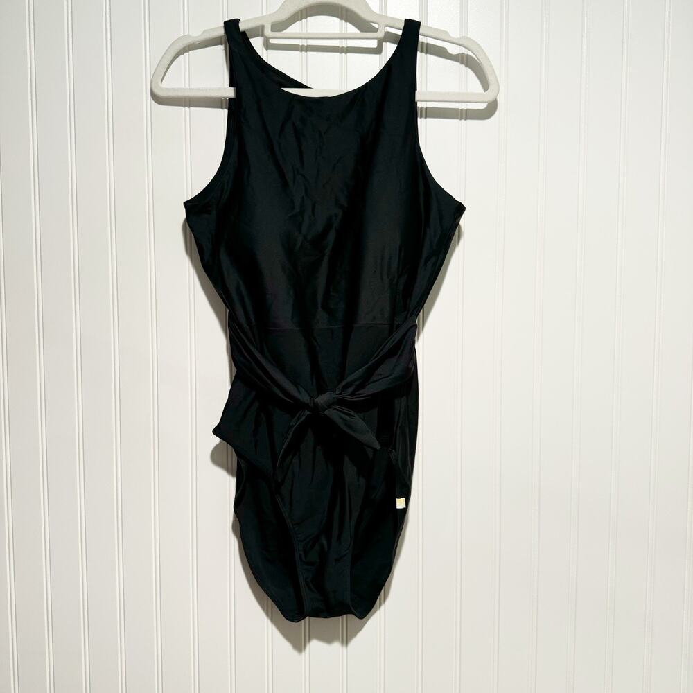 Summersalt Black Tie Belted Cove One Piece Swimsuit Size 10